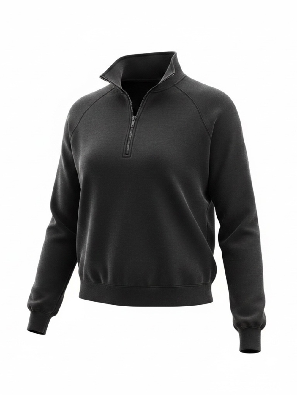 Fabletics Black Quarter-Zip Pullover Sweatshirt